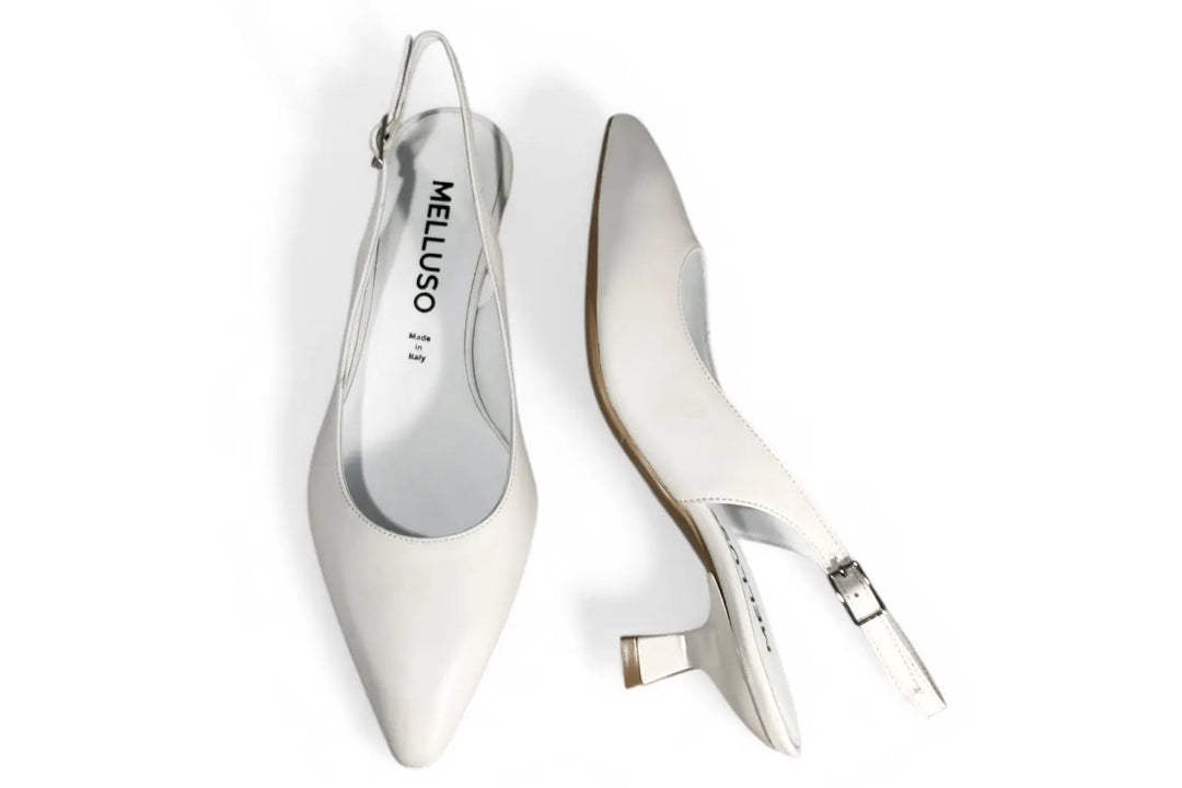 Slingback Melluso bianco - Art. D201 Melluso