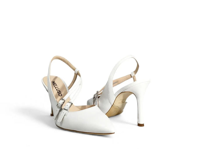 Slingback Melluso bianco - art. E1732 Melluso