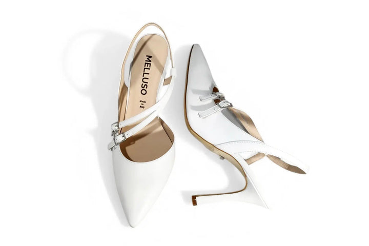 Slingback Melluso bianco - art. E1732 Melluso