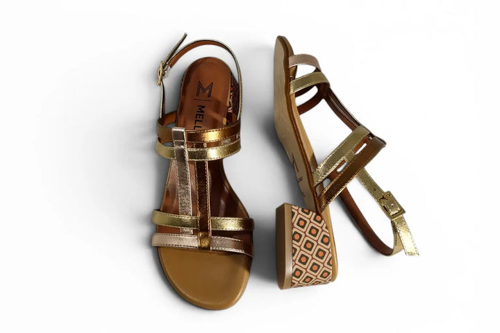 Sandalo Melluso oro - art. K35578 Melluso