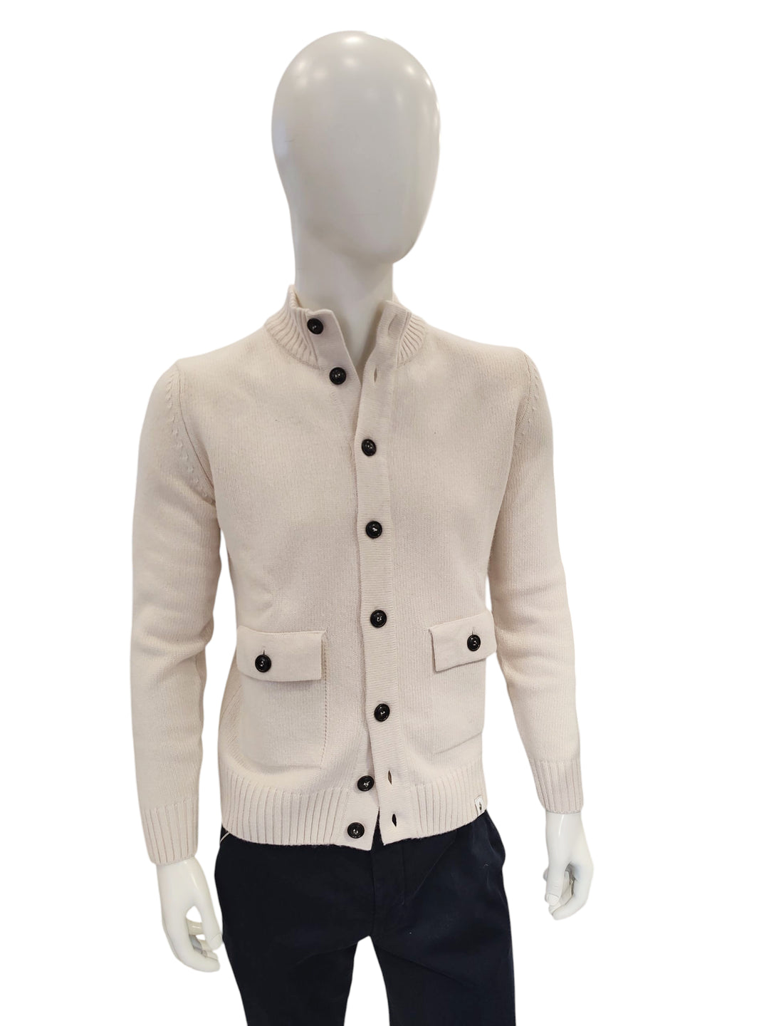 Rodrigo cardigan bottoni latte - Dutto calzature