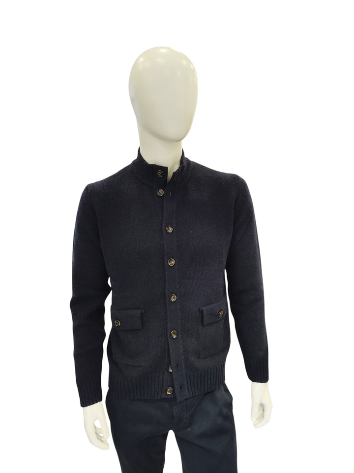 Rodrigo cardigan bottoni blu - Dutto calzature